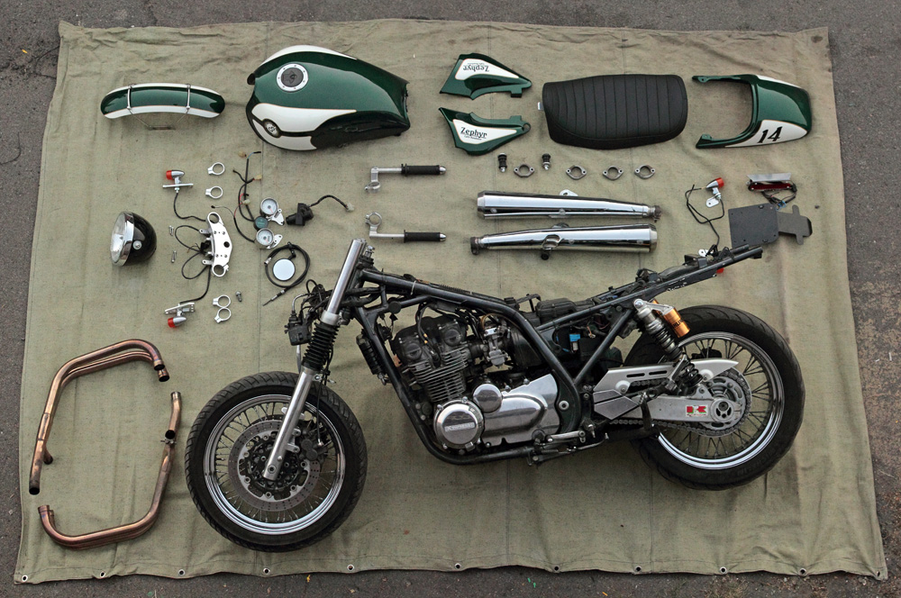 Zephyr cafe-raoadster exploded view