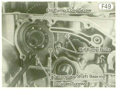 Kawasaki KZ650 secondary shaft bearing stopper plate